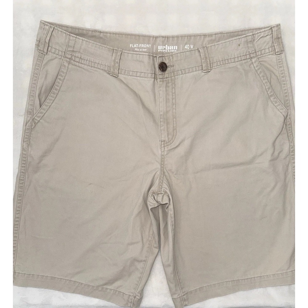Urban Pipeline Men's Chino Shorts Classic Comfort Khaki Size 40